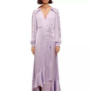 MAJE Rouvina satiny fluid maxi dress. EUC. Size 38/ US 6. Lavender great dress!